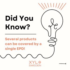 Several products can be covered by a single EPD!